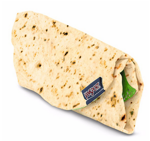 JanSport新推出的墨西哥捲餅收納小包，不管怎麼看都覺得好好吃啊~