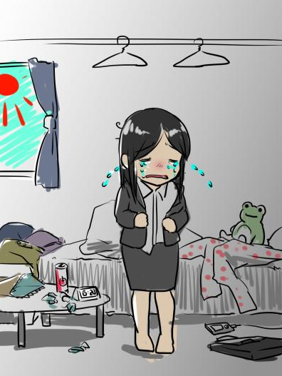隔天還是哭著上班
